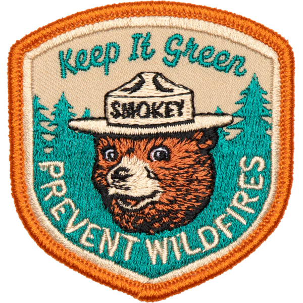 The Landmark Project Keep It Green, Prevent Wildfires Woven Patch