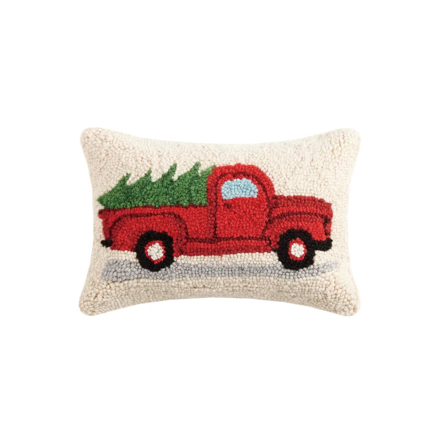 Red Truck & Tree Christmas Motif Cushion