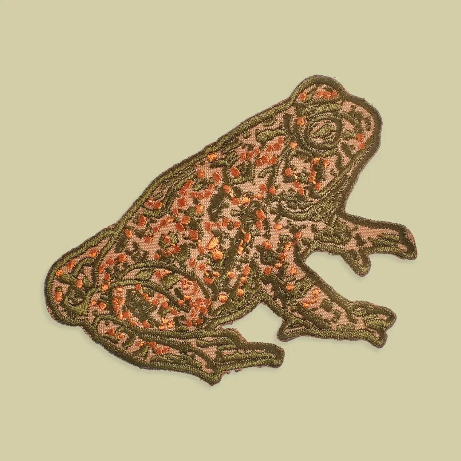 Mustard Beetle Toad Iron On Patch